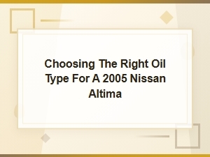 Synthetic Versus Conventional Oil for Your Nissan Altima